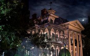 Image result for Haunted Mansion at Night