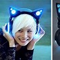 Image result for Black Cat Ear Headphones