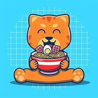 Image result for Ramen Cat Cartoon