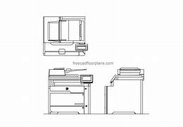 Image result for Printer Top View Plan with Dimensions