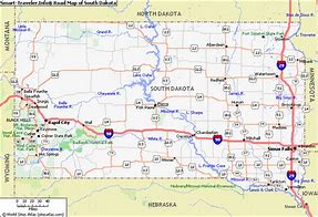Image result for Detailed Map South Dakota