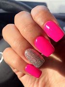 Image result for Hot Pink Glitter Nails