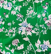 Image result for Green Floral Fabric