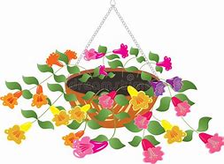 Image result for Hanging Flower Basket Clip Art