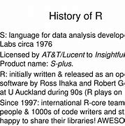 Image result for History of R Programming Language