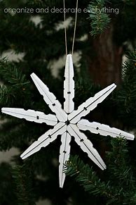 Image result for Clothespin SnowFlakes