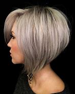 Image result for Short Stacked Bob with Highlights
