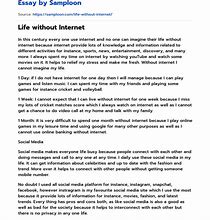 Image result for Essay On Life without Internet