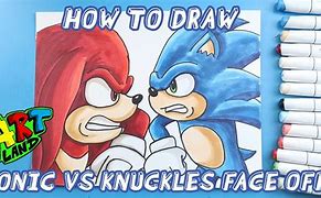Image result for How to Draw Sonic vs Knuckles