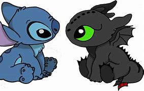 Image result for Sketches of Toothless and Stitch