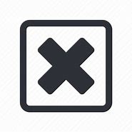 Image result for X Icon with Black Outline