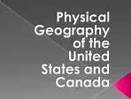 Image result for United States and Canada Physical Map