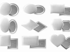Image result for Blank Button Pins White