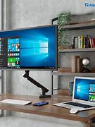 Image result for Dual Monitor Small Desk
