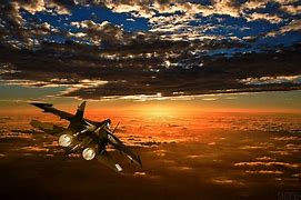Image result for Fighter Plane Sunset Climb Wallpaper