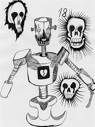 Image result for Scary Robot Drawings