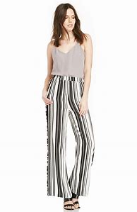 Image result for Black and White Striped Palazzo Pants