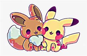 Image result for Chibi Eevee and Pikachu