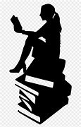 Image result for Girl Reading Book Silhouette