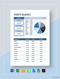 Image result for Prom Budget Template