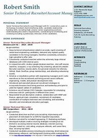 Image result for Senior Technical Recruiter Resume