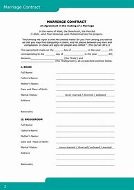 Image result for Islamic Marriage Contract Form