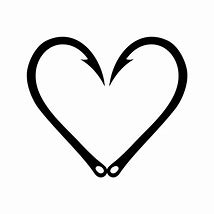 Image result for Fishing Hook Heart Graphic