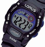 Image result for Lorus Water-Resistant 10 Bar Digital Watch
