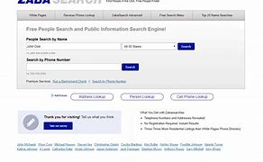 Image result for ZabaSearch Free People Search