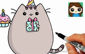 Image result for Cat Birthday Cards Drawing Easy