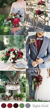 Image result for Wedding Colors Grey and Burgundy