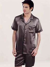 Image result for Men's Silk Pajamas Black