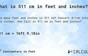 Image result for What Is 511 in Cm