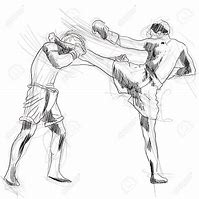 Image result for Kickboxing Drawing