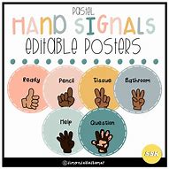 Image result for Classroom Hand Signals