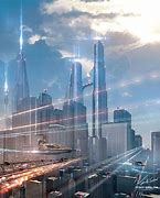 Image result for Futuristic City Concept Art Minecraft