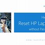 Image result for Factory Reset HP Laptop without Password
