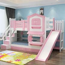 Image result for Girls Bunk Bed with Slide