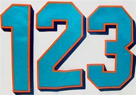 Image result for Miami Dolphins Jersey Number Sheet