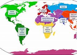 Image result for Major World Regions Map