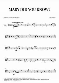Image result for Mary Did You Know Viola Sheet Music