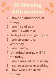 Image result for 10 Positive Affirmations
