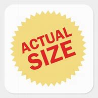 Image result for Actual Size Sticker