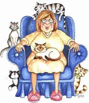 Image result for crazy mature ladies with cat