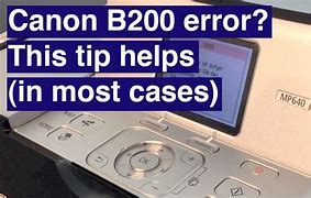 Image result for Canon Printer Error B200