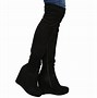 Image result for Wedge Heel Knee Boots