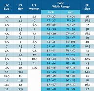 Image result for Shoe Width Sizing Chart