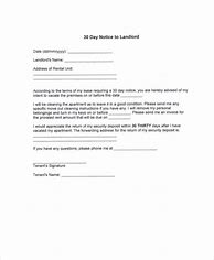 Image result for 30-Day Notice to Landlord Move Out