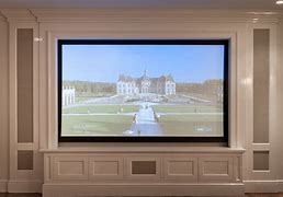 Image result for Projector Screen Entertainment Center