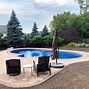 Image result for Semi Inground Pool with Stone
